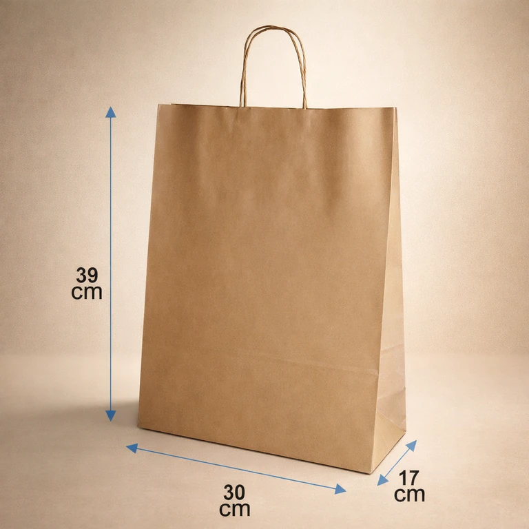 Bolsas de Papel Kraft con Manillas 30 × 39 × 17 cm (Delivery)
