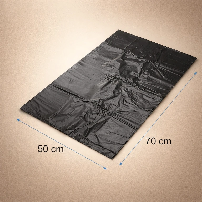 Bolsas de Basura Negras 50 × 70 cm 30 Micrones (Rollo 10 Unidades)