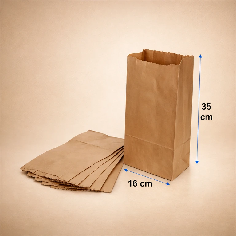 Saquitos de Papel Kraft T-3 16 × 35 cm