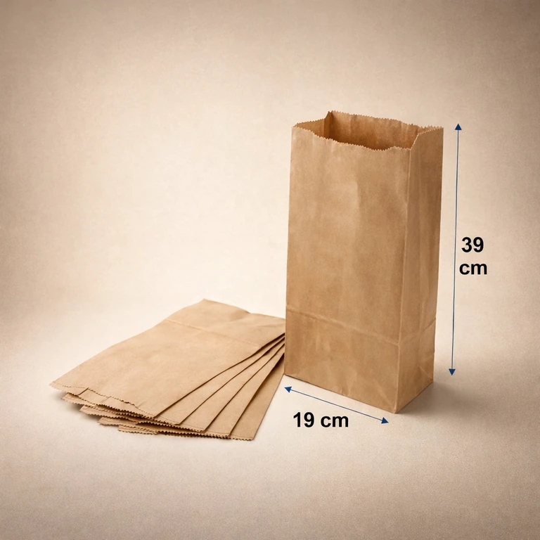 Saquitos de Papel Kraft T-4 19 × 39 cm