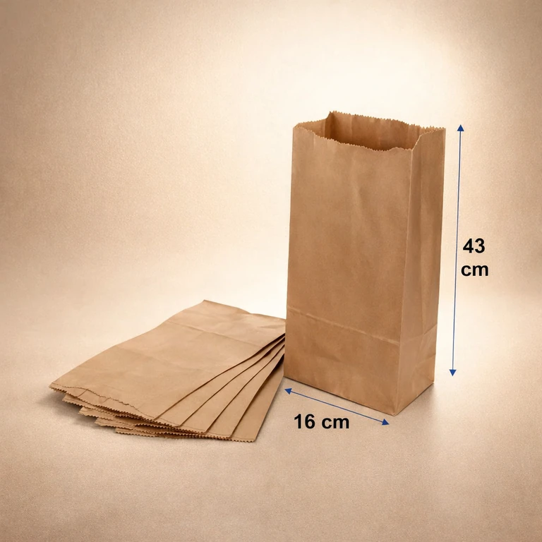 Saquitos de Papel Kraft T-5 16 × 43 cm