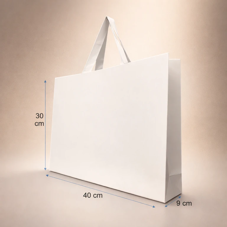 Bolsas de Papel de Lujo Blancas 40 × 30 × 9 cm