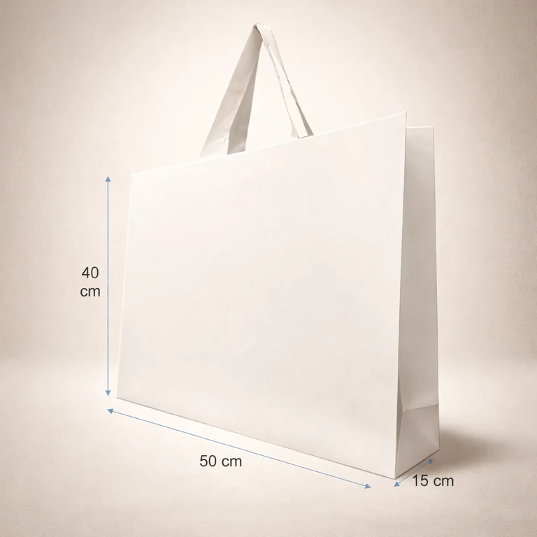 Bolsas de Papel de Lujo Blancas 50 × 40 × 15 cm