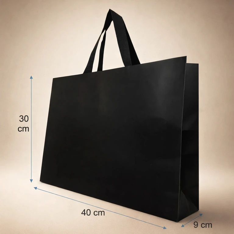 Bolsas de Papel de Lujo Negras 40 × 30 × 9 cm