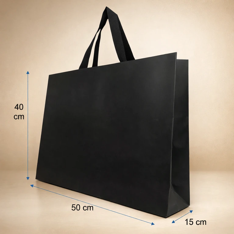 Bolsas de Papel de Lujo Negras 50 × 40 × 15 cm