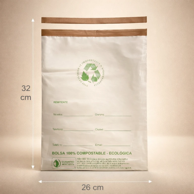 Sobre Courier Compostable Eco-Bag 26 × 32 cm
