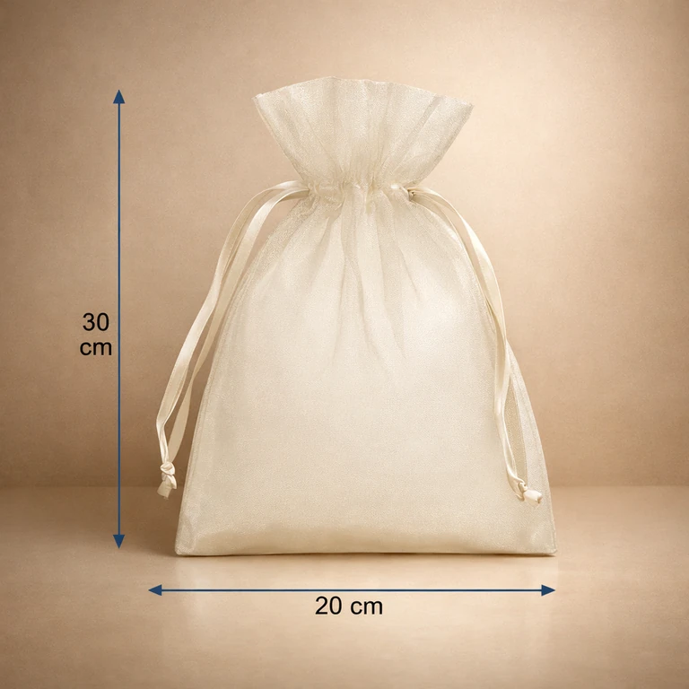 Bolsas de Organza Blancas 20 × 30 cm