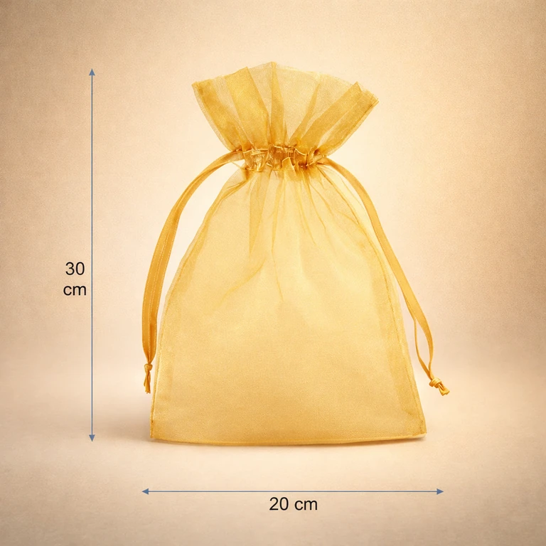 Bolsas de Organza Doradas 20 × 30 cm