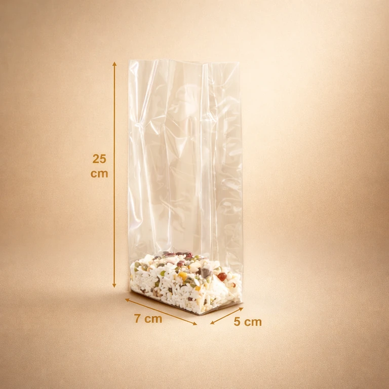 Bolsas de Celofán con Fondo de Cartón 7 × 25 × 5 cm