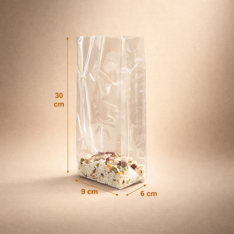 Bolsas de Celofán con Fondo de Cartón 9 × 30 × 6 cm