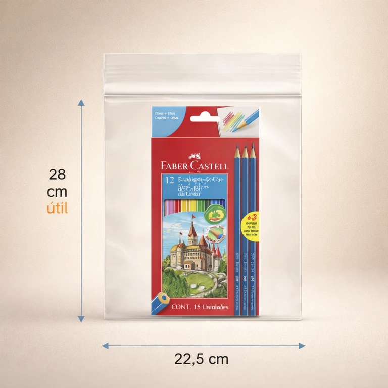 Bolsas Resellables Tipo Ziploc 22,5 × 28 cm