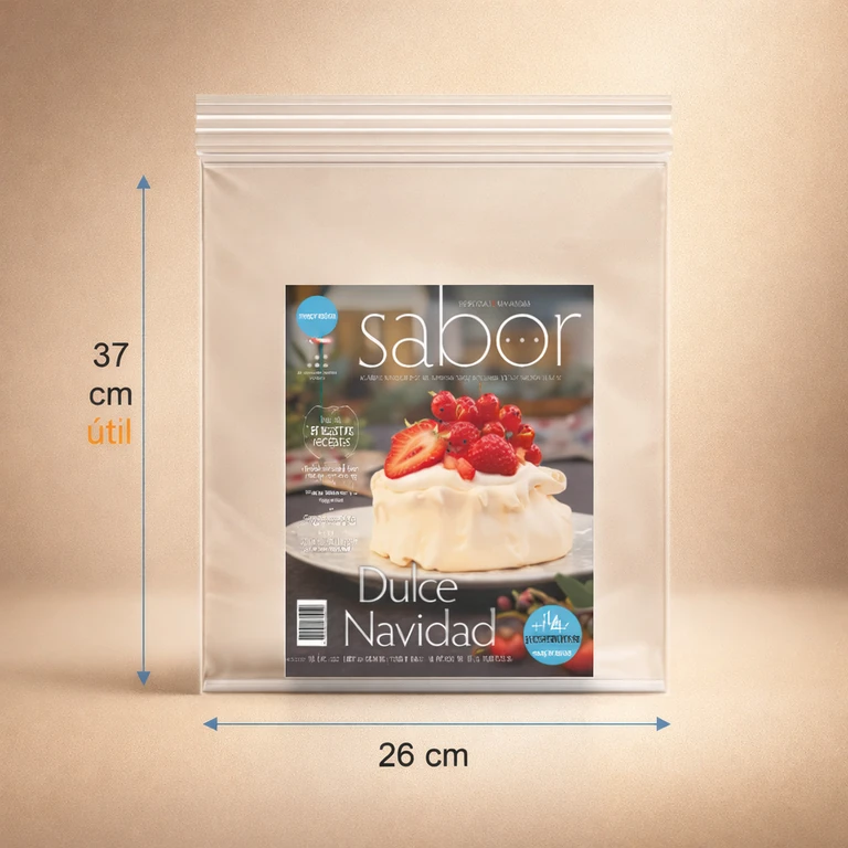 Bolsas Resellables Tipo Ziploc 26 × 37 cm