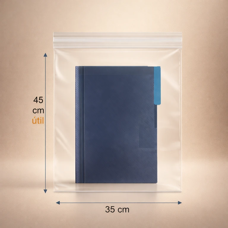 Bolsas Resellables Tipo Ziploc 35 × 45 cm