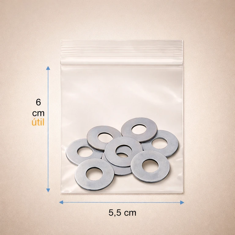 Bolsas Resellables Tipo Ziploc 5,5 × 6 cm