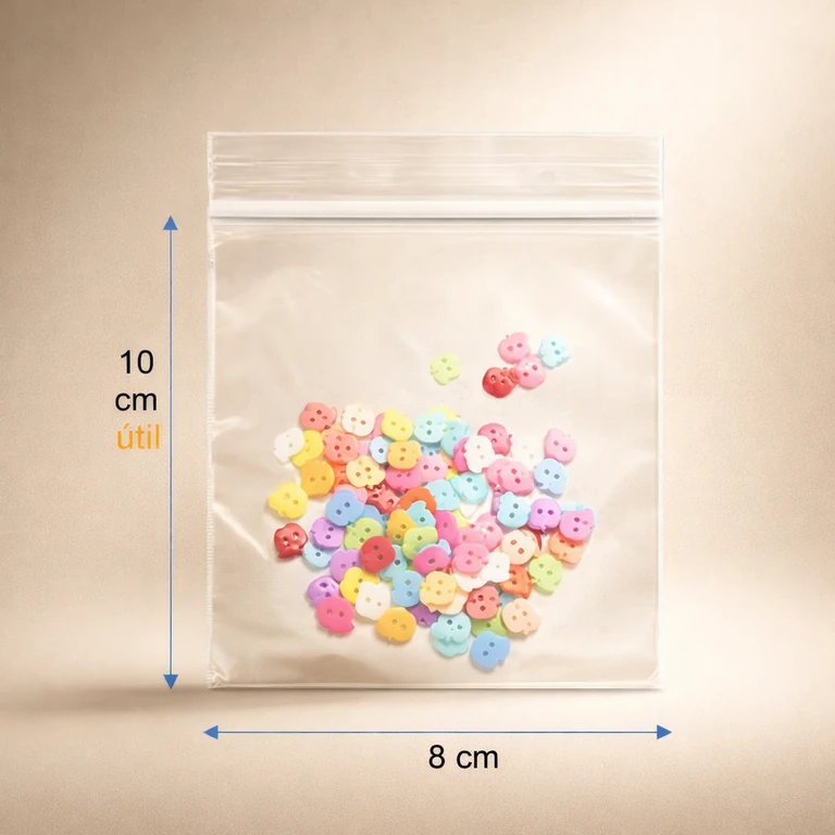 Bolsas Resellables Tipo Ziploc 8 × 10 cm