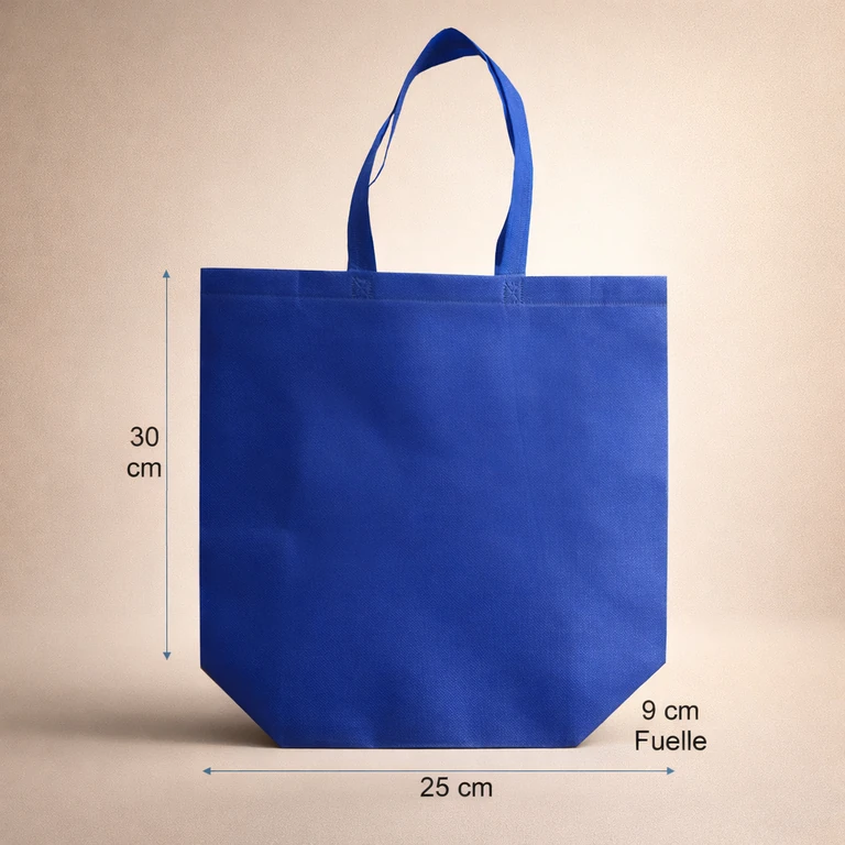 Bolsas Reutilizables de TNT Alta Resistencia 25 × 30 × 9 cm (10 kg máx.) Azulino