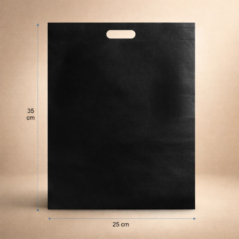 Bolsas Reutilizables de TNT Troquel 25 × 35 cm (3 kg máx.) Negro