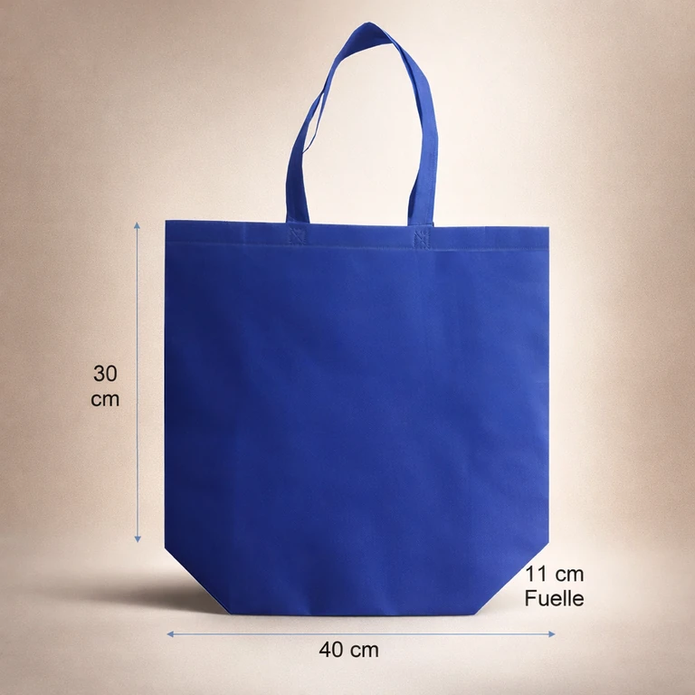 Bolsas Reutilizables de TNT Alta Resistencia 40 × 30 × 11 cm Azul