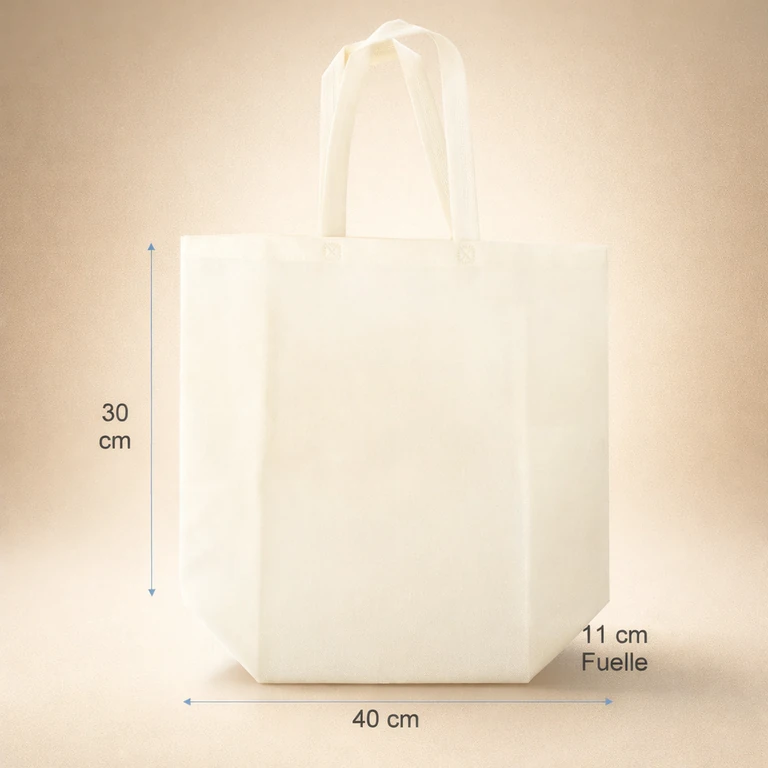 Bolsas Reutilizables de TNT Alta Resistencia 40 × 30 × 11 cm Crudo
