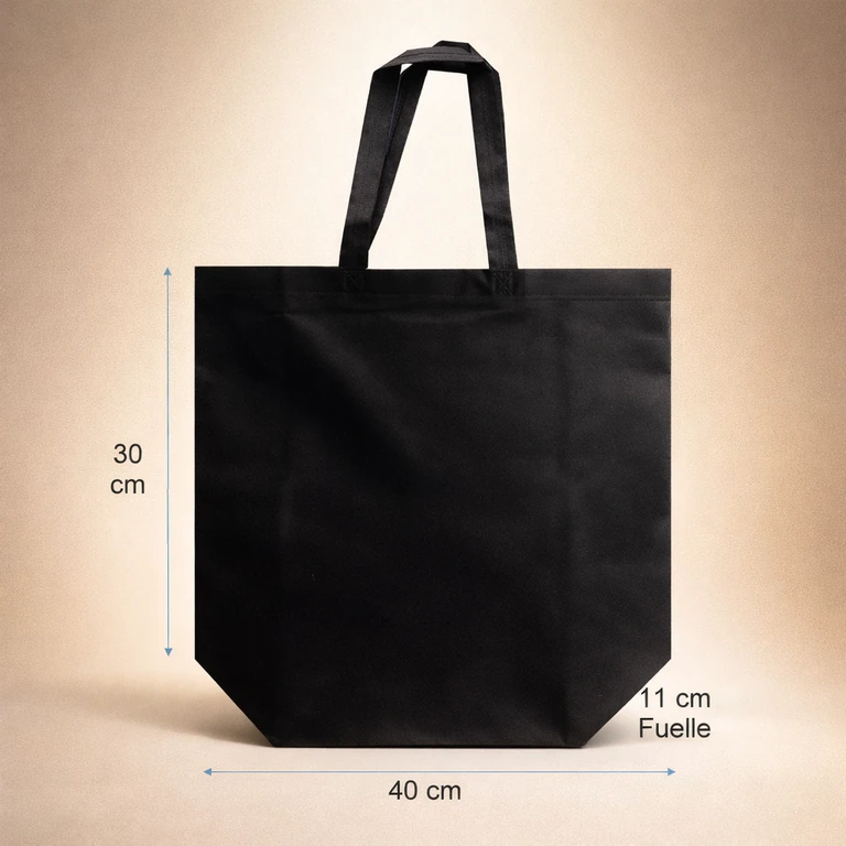Bolsas Reutilizables de TNT Alta Resistencia 40 × 30 × 11 cm Negro