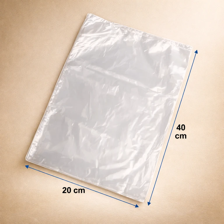 Bolsas de Polietileno Simple 25–30 Micrones 20 × 40 cm
