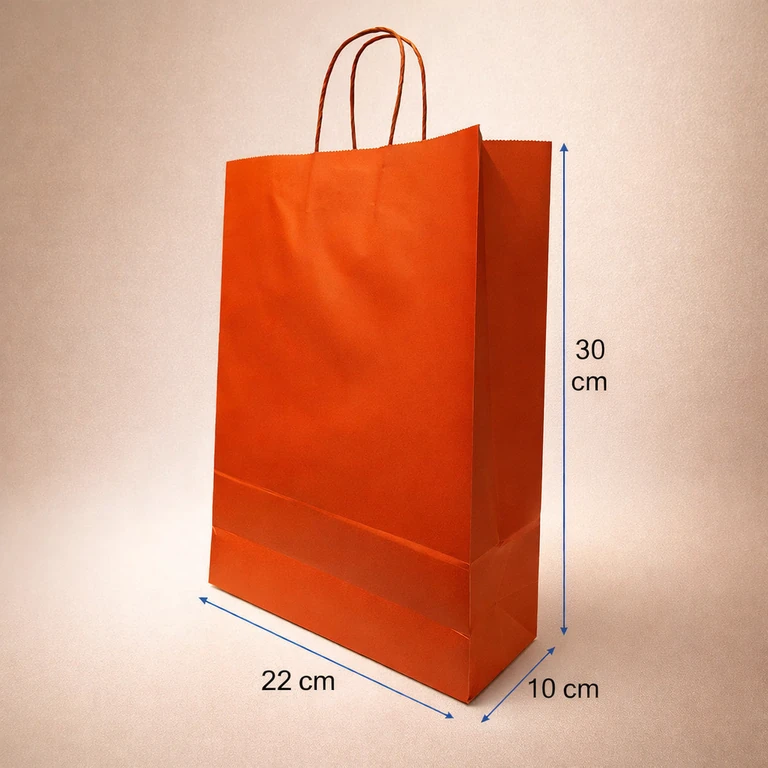 Bolsas de Papel Color Rojo 22 × 30 × 10 cm