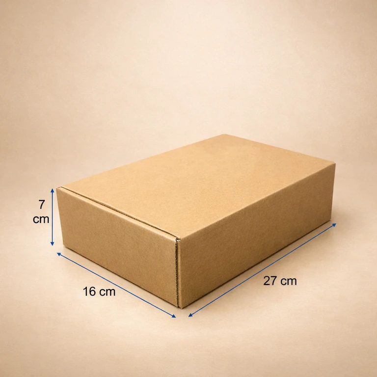 CAJA CARTON CORRIENTE AUTOARMABLE 27X16X07