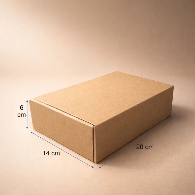 CAJA CARTON CORRIENTE AUTOARMABLE 20x14x06