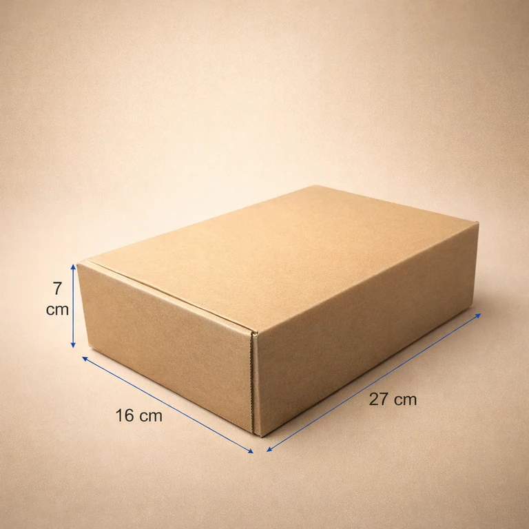 Caja de Cartón Premium Autoarmable 27 × 16 × 7 cm