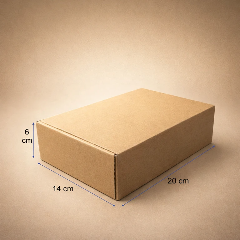 Caja de Cartón Premium Autoarmable 20 × 14 × 6 cm
