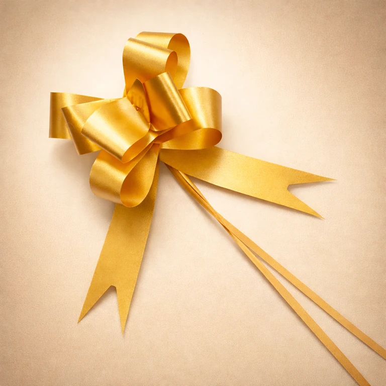 Cinta de Regalo Autoarmable Color Dorado